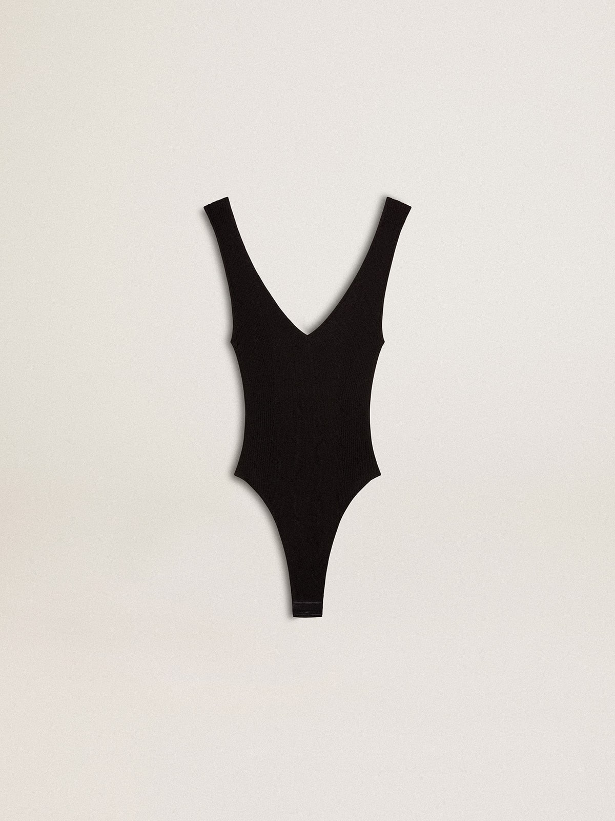 Golden Goose - Women's black V-neck bodysuit in 