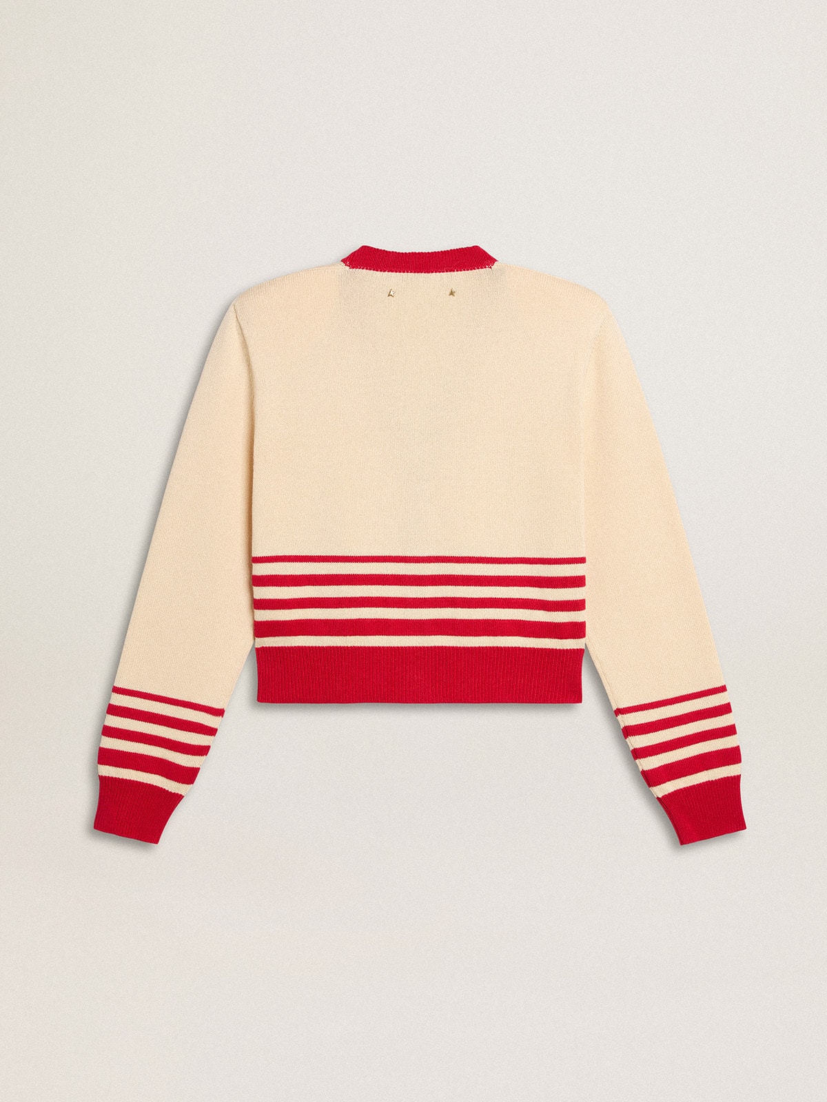 Pink bead-embellished pointelle-knit cardigan - women