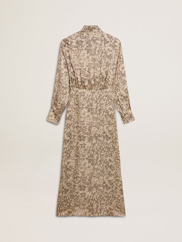 Golden Goose - Women's silk-blend midi dress with a floral print  in 
