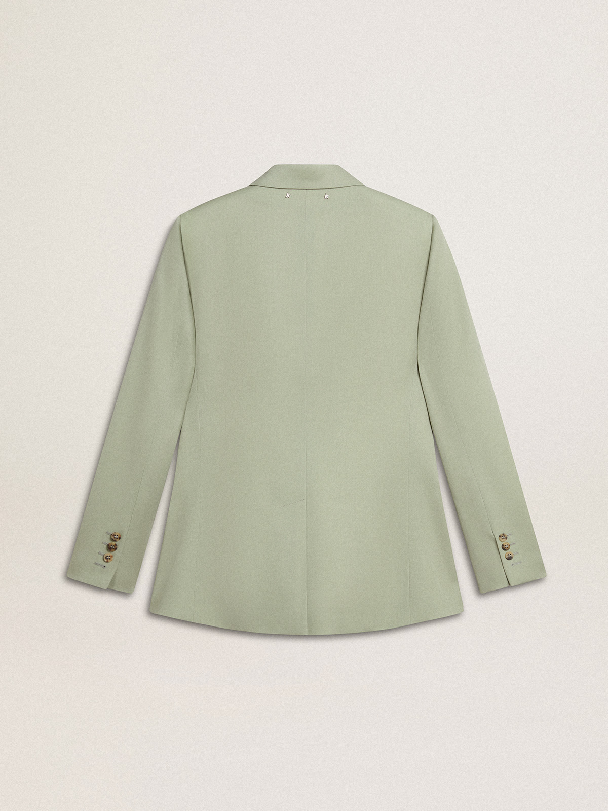 Women's blazer jacket in sage-green wool Women's blazer jacket in sage-green wool