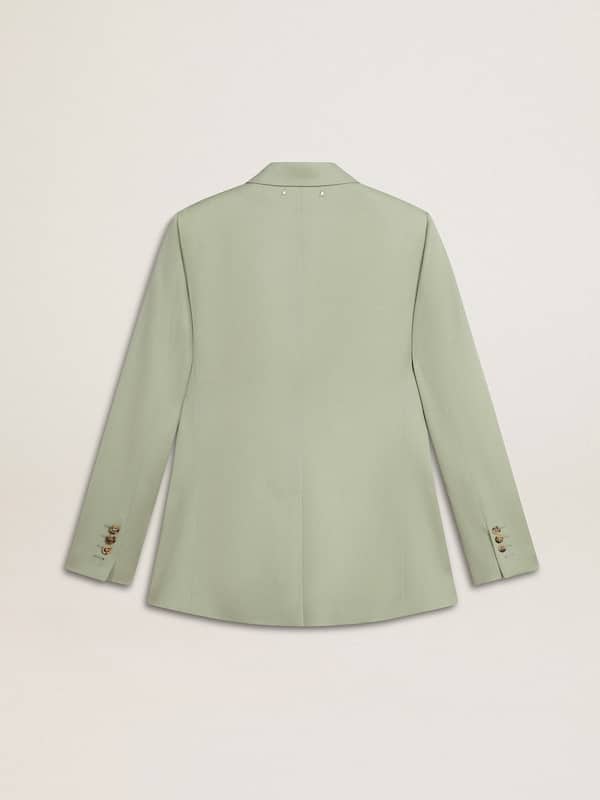 Golden Goose - Women's blazer jacket in sage-green wool  in 