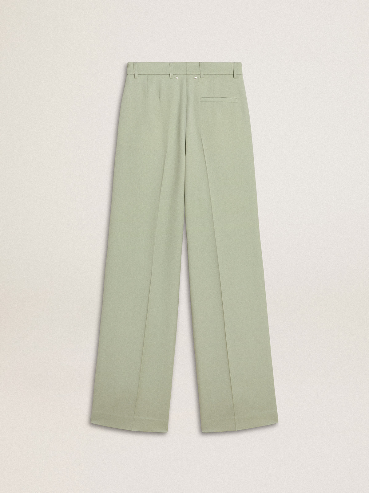 Women's pants in sage-green wool Women's pants in sage-green wool