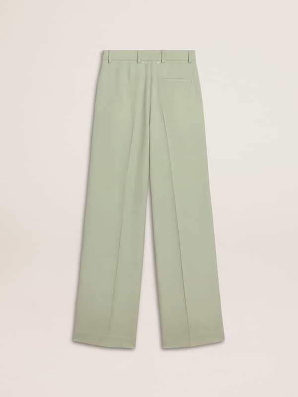 Golden Goose - Women's pants in sage-green wool  in 