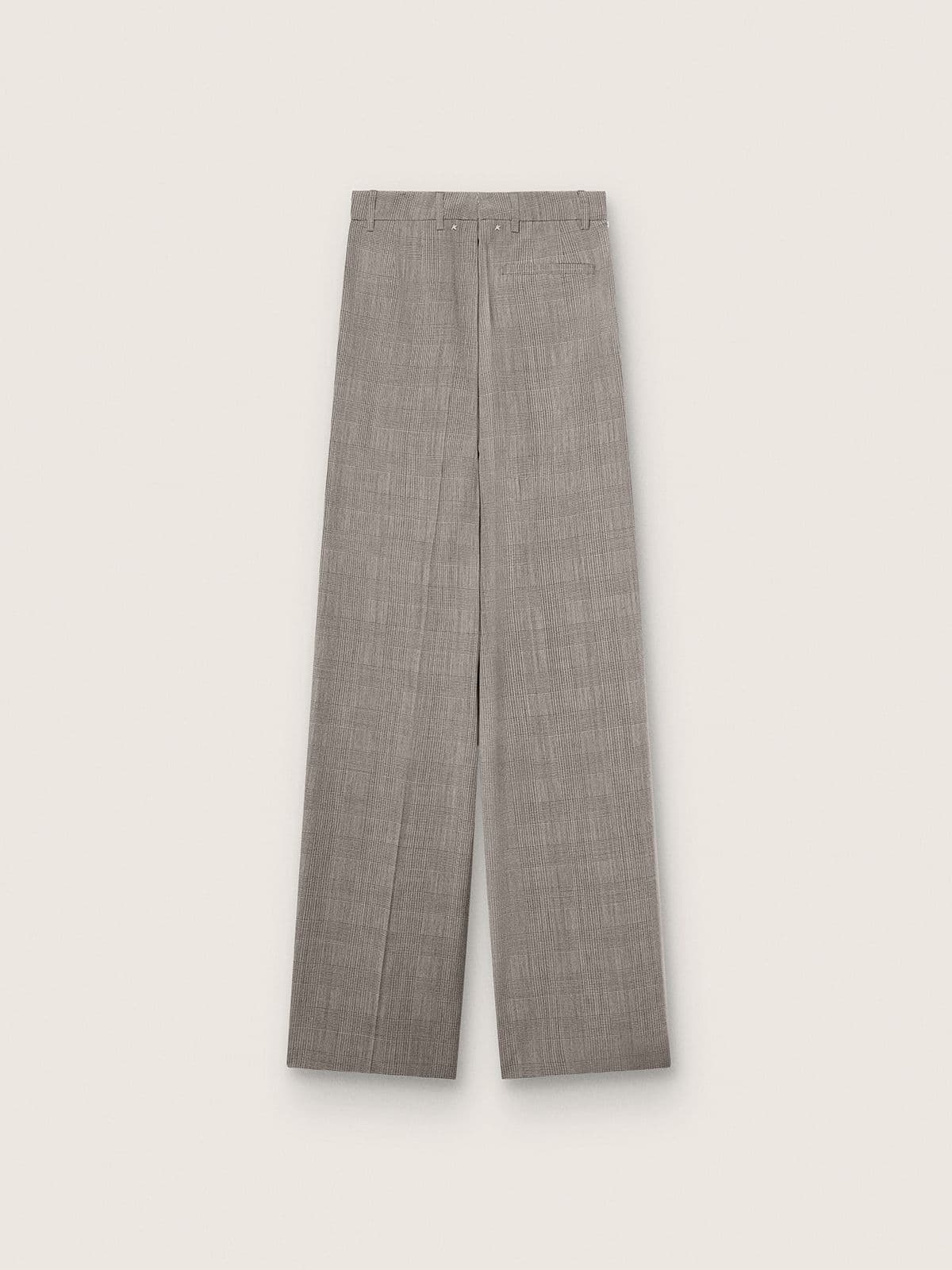 Golden Goose - Oversize-Damenhose mit grauem Prince-of-Wales-Dessin in 