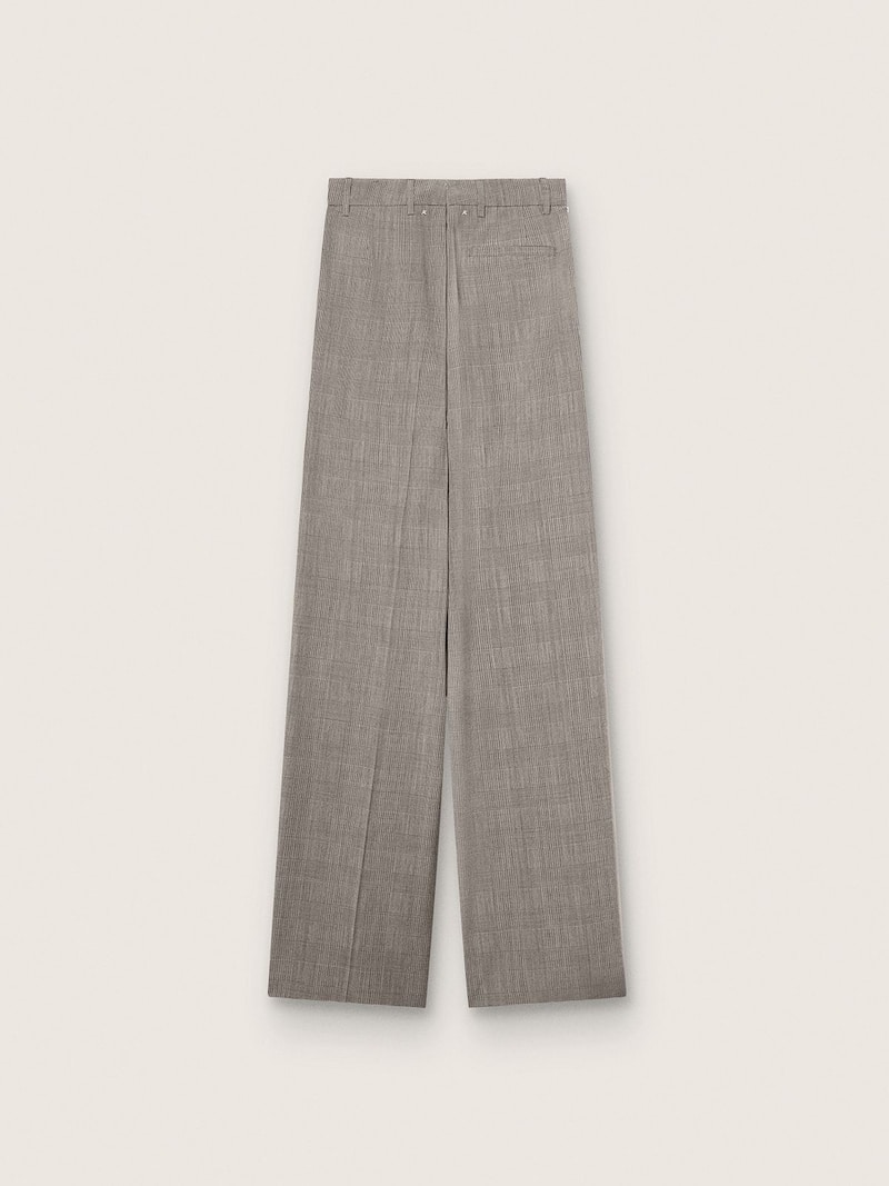 Golden Goose - Pantalon oversize pour femme avec motif prince de Galles gris in 