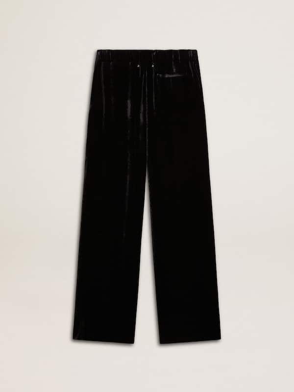 Golden Goose - Black velvet-effect pants in 