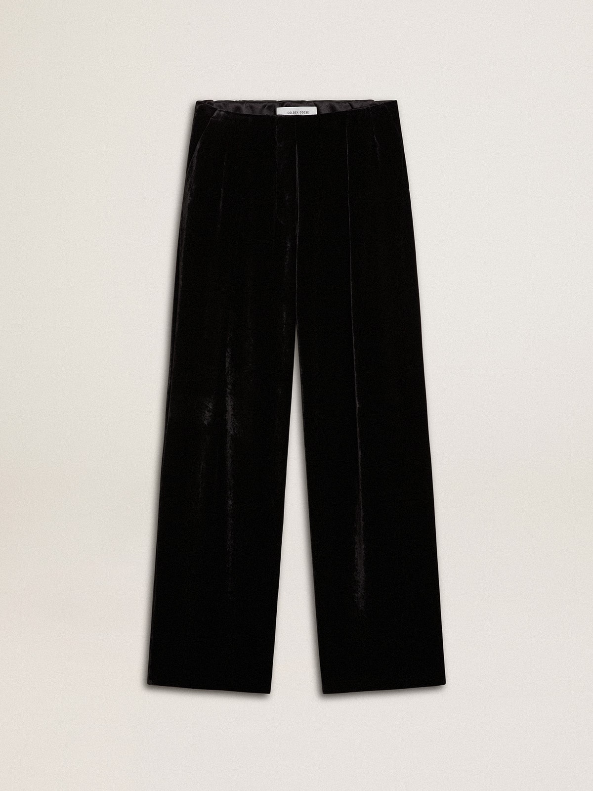 Golden Goose - Black velvet-effect pants in 