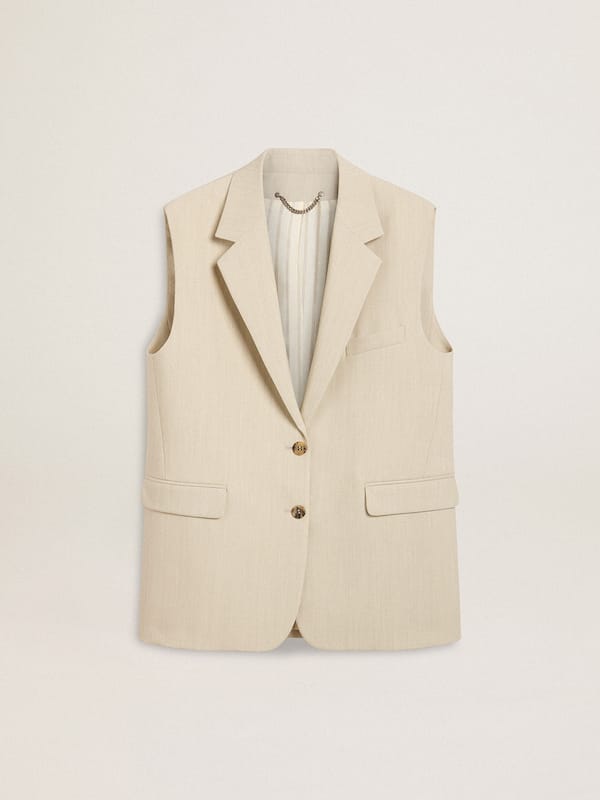Golden Goose - Women's khaki wool blend vest jacket  in 