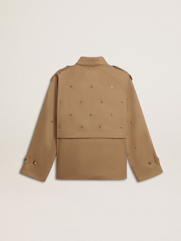 Golden Goose - Women's oversized trench coat with crystals  in 