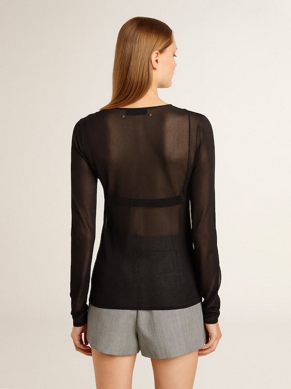 Golden Goose - Women's black crew neck t-shirt in 