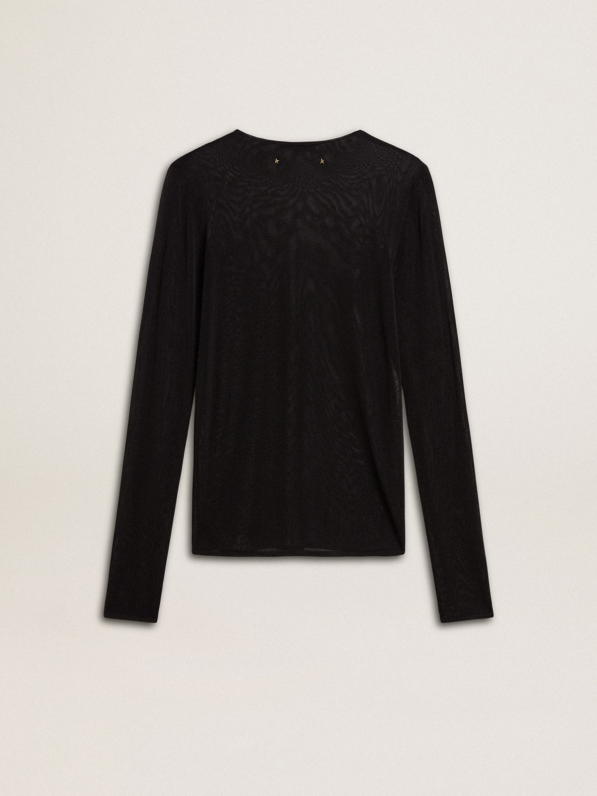 Golden Goose - T-shirt girocollo da donna di colore nero in 