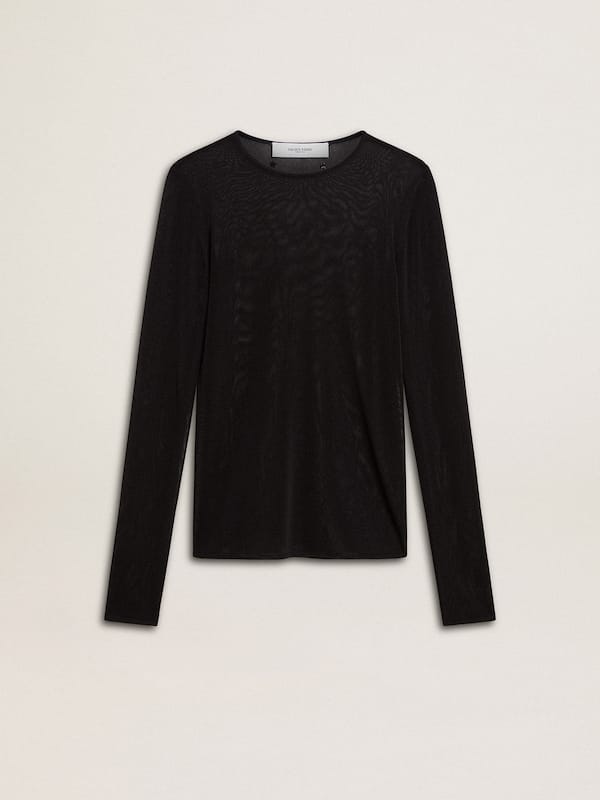 Golden Goose - Women's black crew neck t-shirt in 