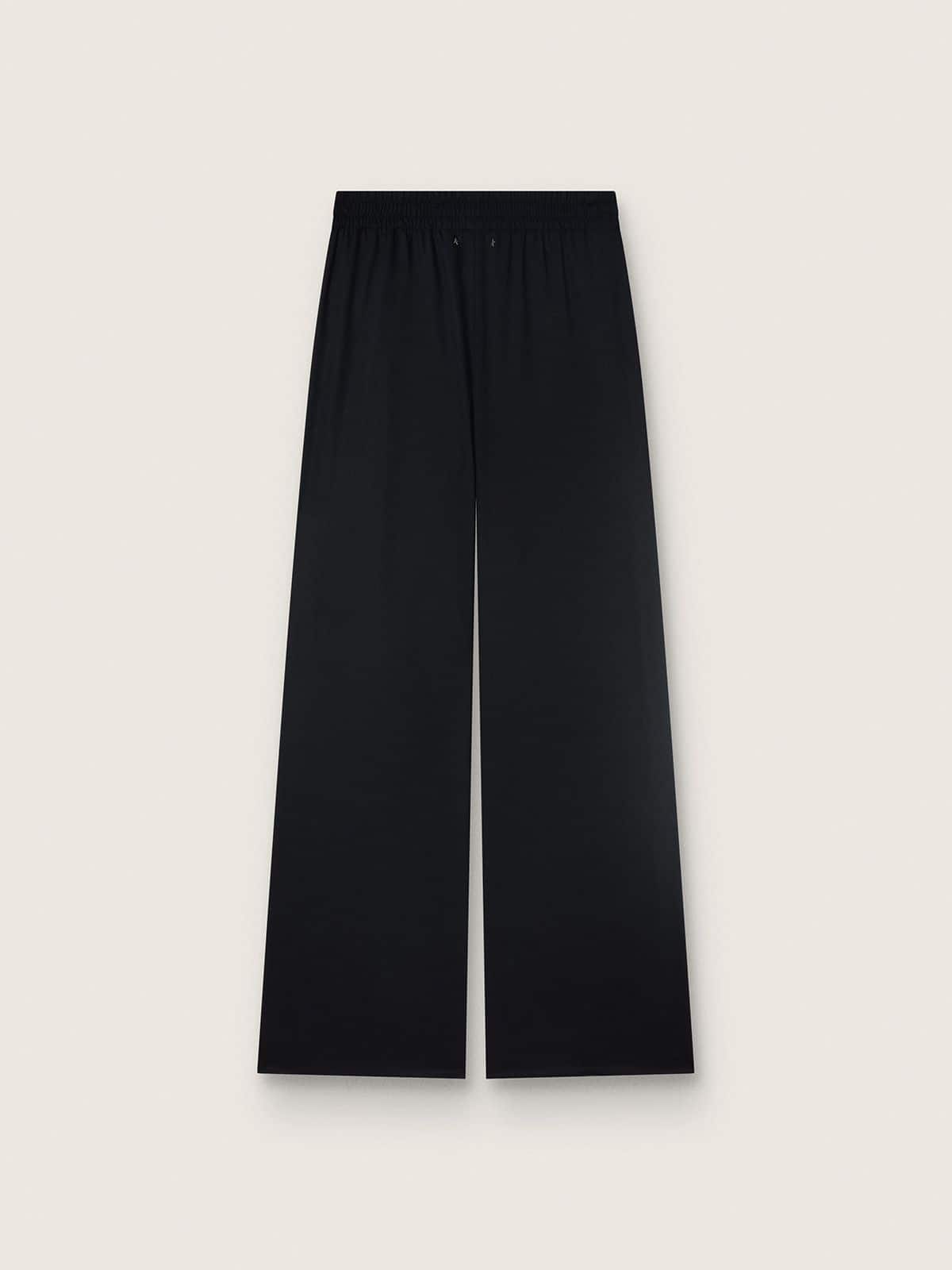 Golden Goose - Pantalón jogger de mujer negro en sarga de lana con bordados con lentejuelas in 