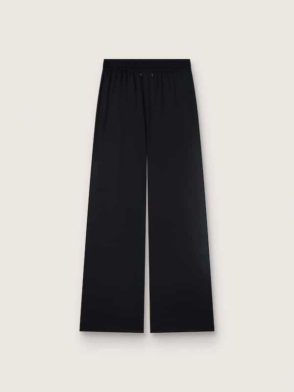 Golden Goose - Women's sweatpants in black wool twill with sequin embroidery in 