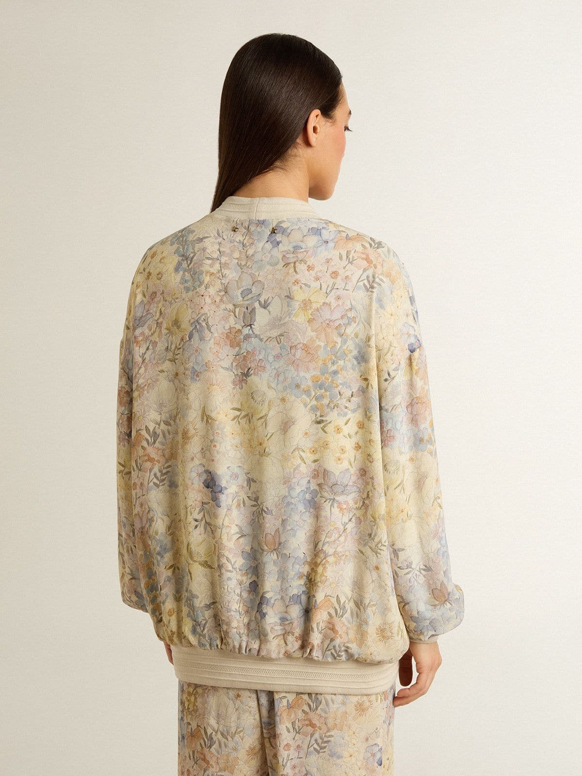 Golden Goose - Women’s cardigan with floral print and embroidery in 