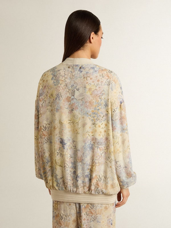 Golden Goose - Women’s cardigan with floral print and embroidery in 