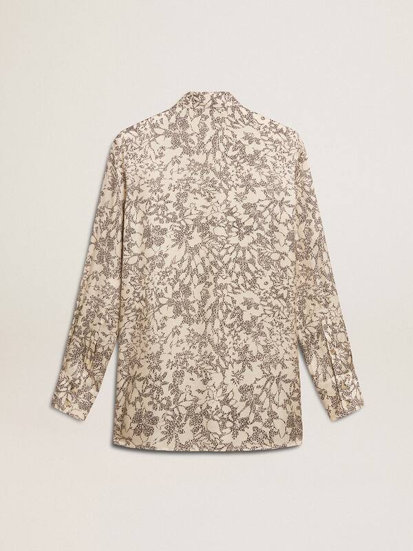 Golden Goose - Women's silk blend pajama shirt with a floral print  in 