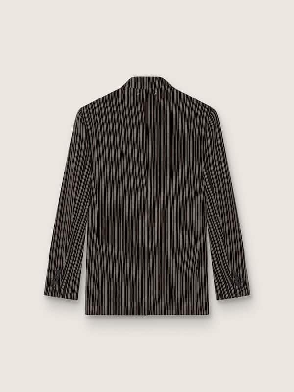 Golden Goose - Women's double-breasted blazer in brown pinstripe wool in 