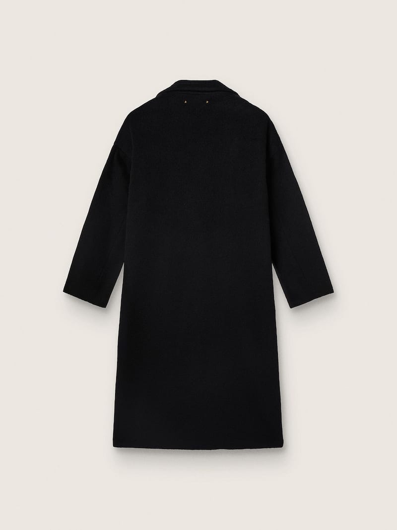 Golden Goose - Cappotto monopetto cocoon da donna di colore nero in 
