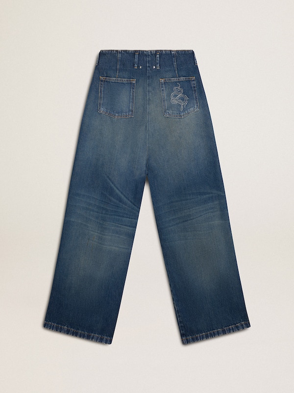 Golden Goose - Women’s wide-leg medium wash CNY jeans in 