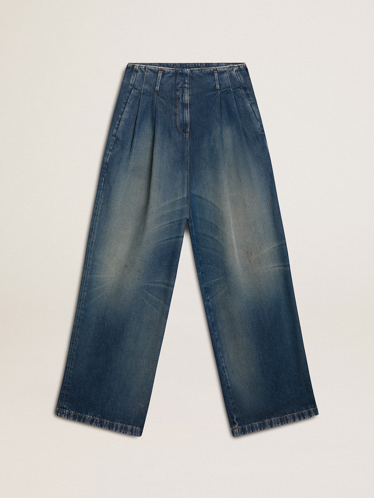 Golden Goose - Women’s wide-leg medium wash CNY jeans in 