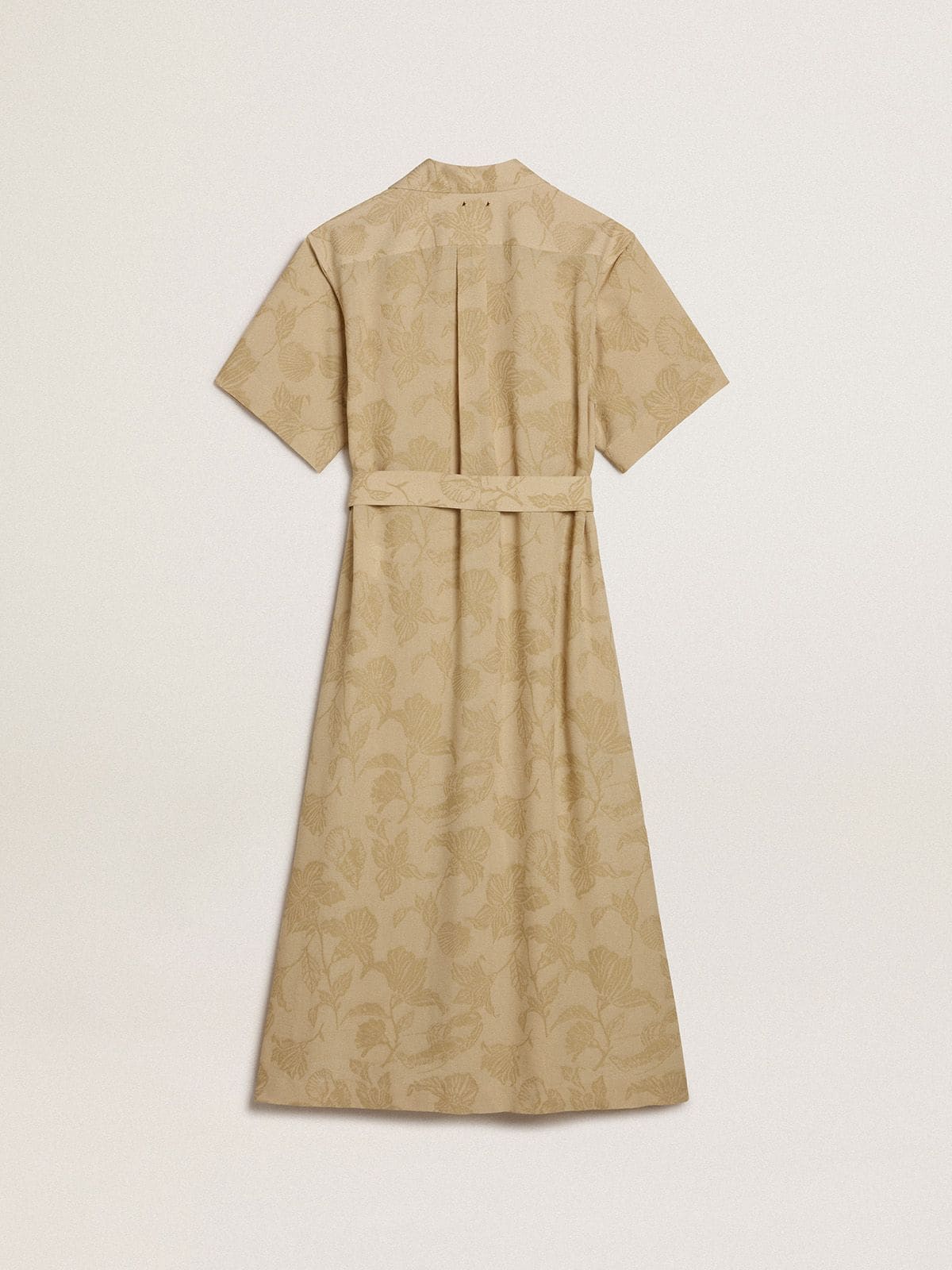 Golden Goose - シャツワンピース レディース ショートスリーブ ジャカード フローラル（ベージュ） in 
