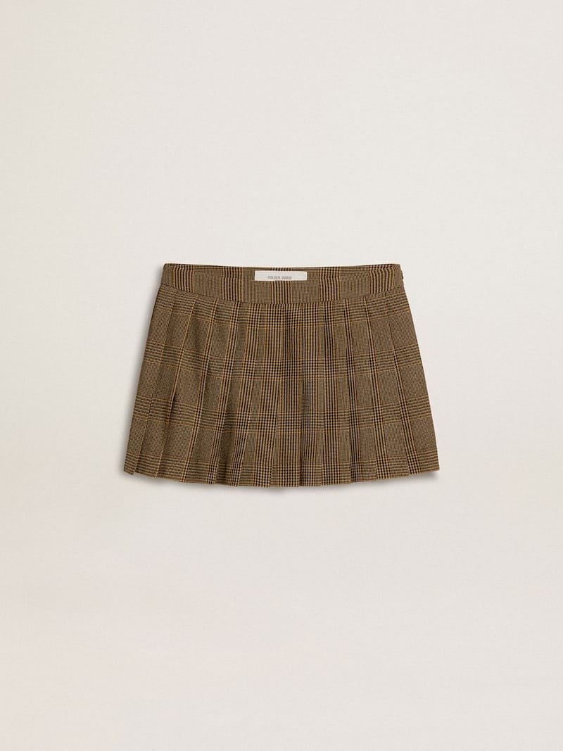 Minifalda plisada de lana