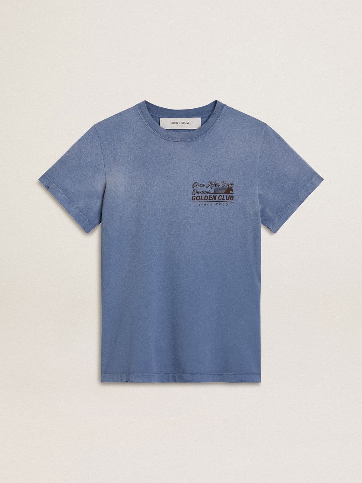 Tシャツ・カットソー GOLDEN  DELUXE BRAND Striped cotton t-shirt with logo Golden Goose Striped Cotton T-Shirt Logo in Red for Men | Lyst