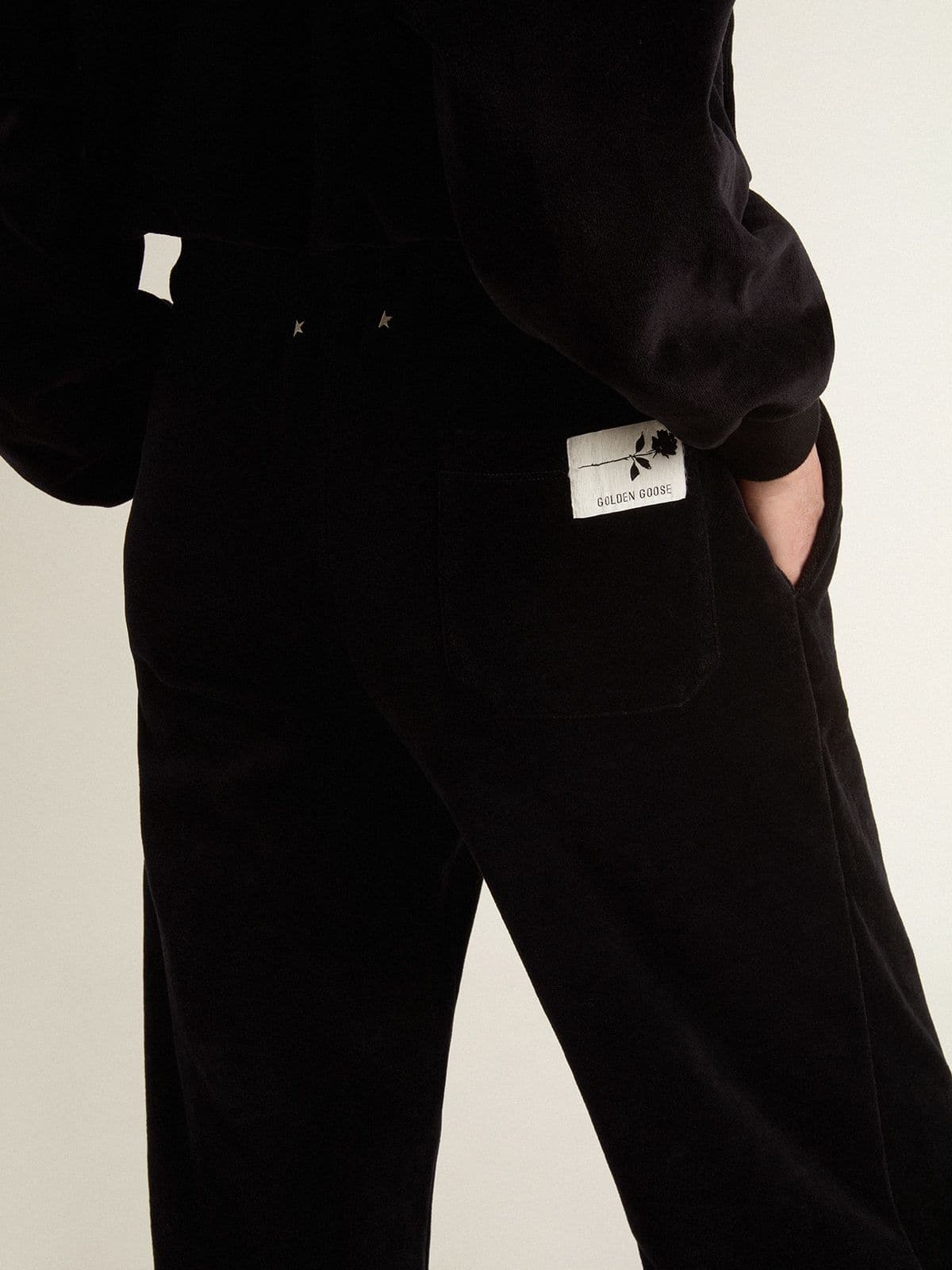 Golden Goose - Women's joggers in velvet-effect cotton blend in 