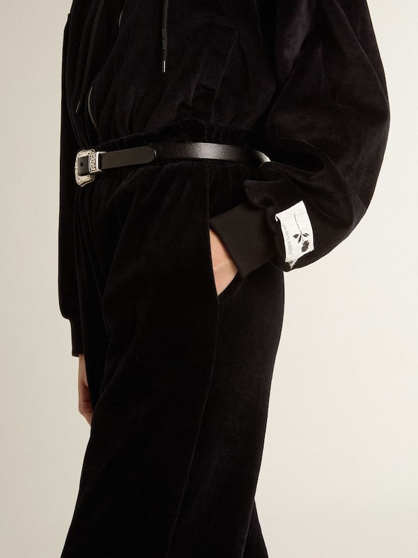 Golden Goose - Women's black cotton-blend hoodie with zip in 