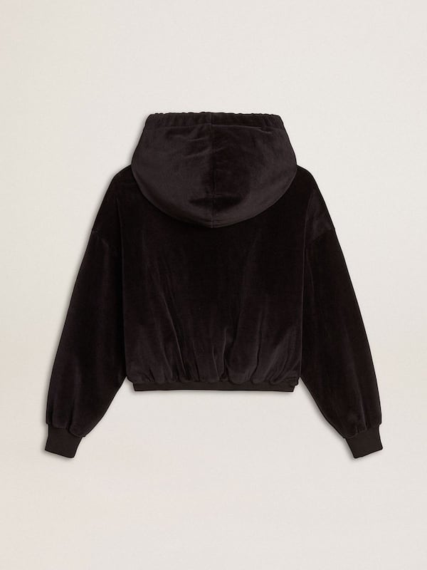 Golden Goose - Women's black cotton-blend hoodie with zip in 