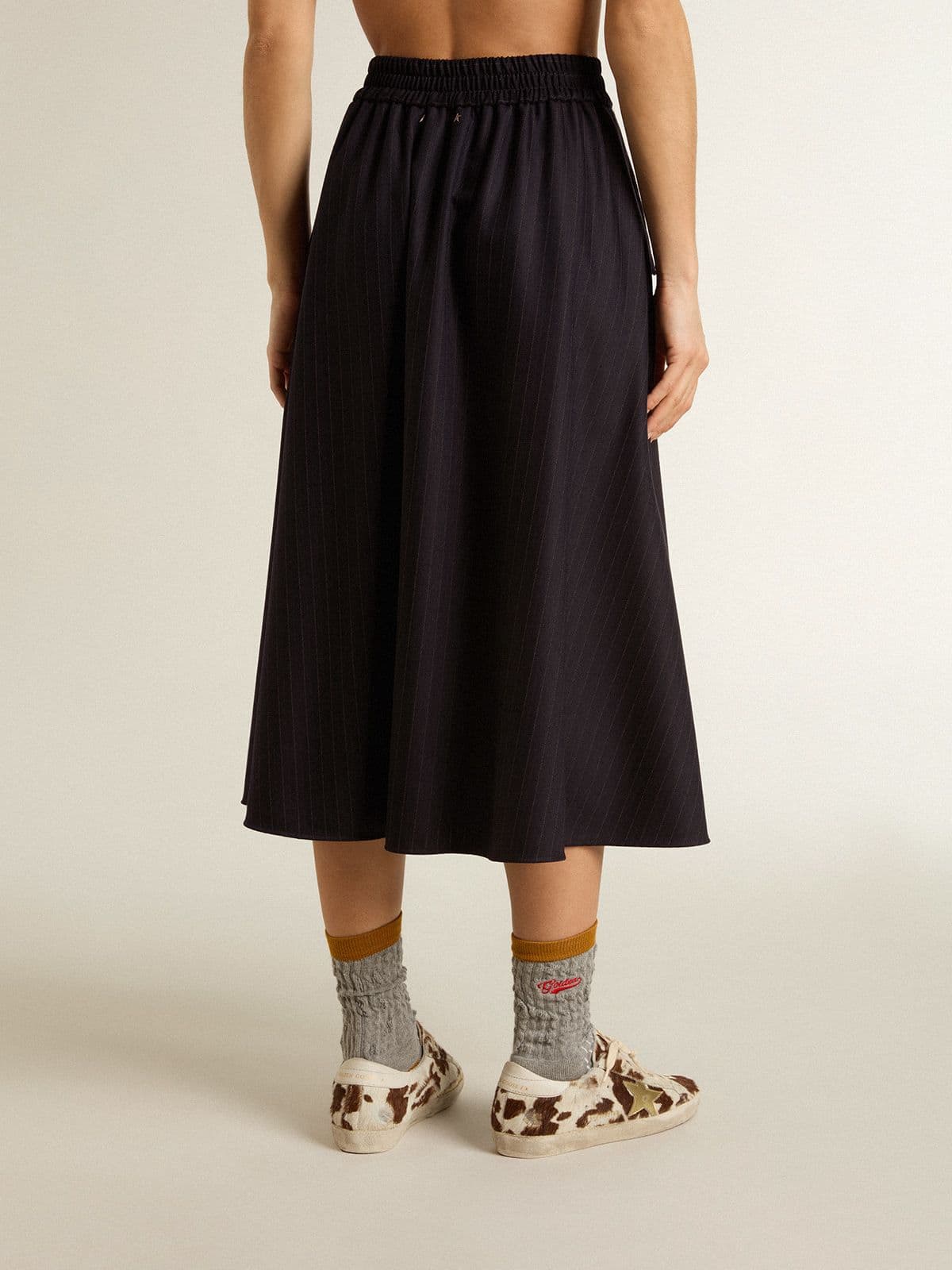 Golden Goose - Jupe pour femme en laine bleu nuit in 