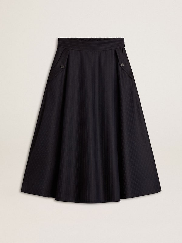 Golden Goose - Women’s midnight blue wool skirt in 