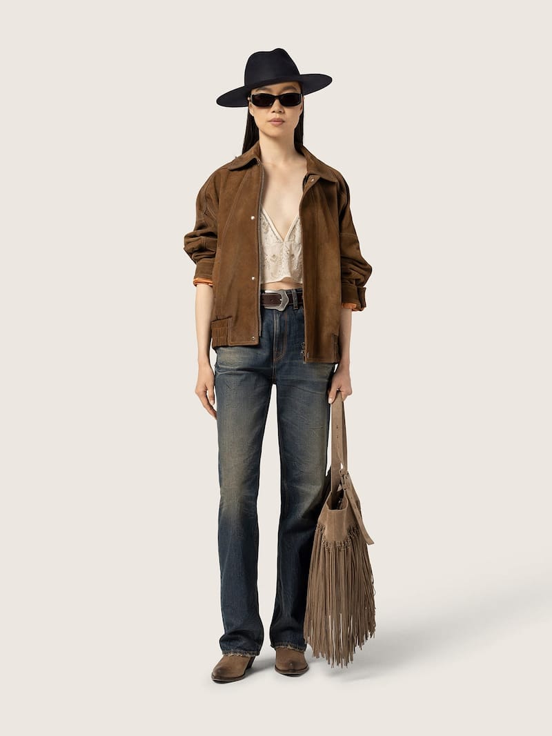 Golden Goose - Vaqueros de mujer de denim azul con efecto dirty-washed in 