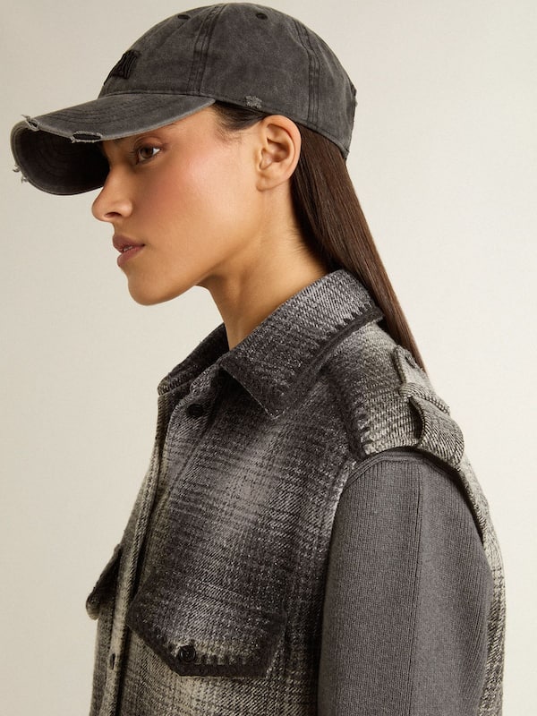 Golden Goose - Women's dark gray wool-blend shirt dress in 