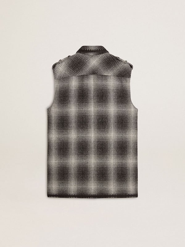 Golden Goose - Women's dark gray wool-blend shirt dress in 
