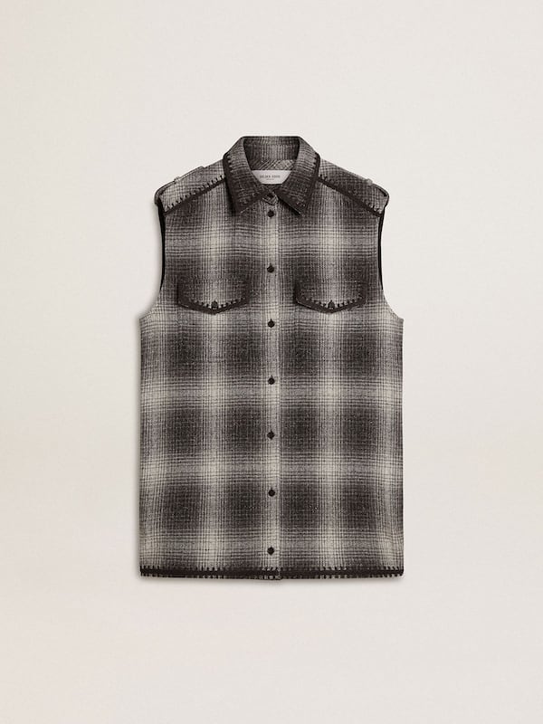 Golden Goose - Women's dark gray wool-blend shirt dress in 