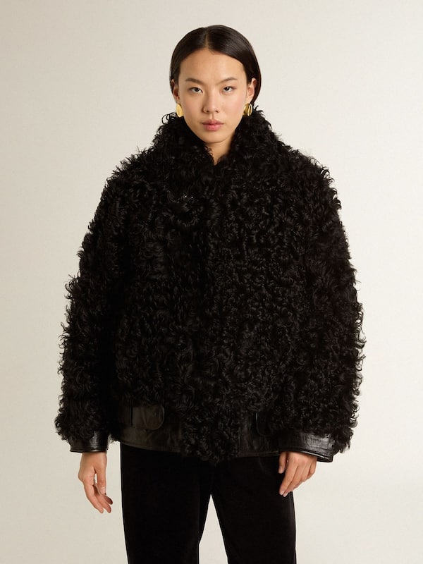 Golden Goose - Women's black shearling jacket  in 