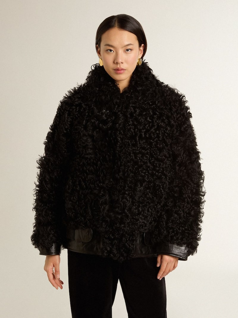 Golden Goose - Giacca da donna in shearling nero in 