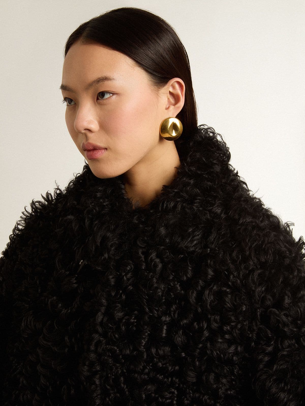 Golden Goose - Chaqueta de mujer de shearling negro  in 