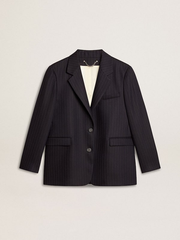 Golden Goose - Women's midnight blue wool single-breasted blazer in 