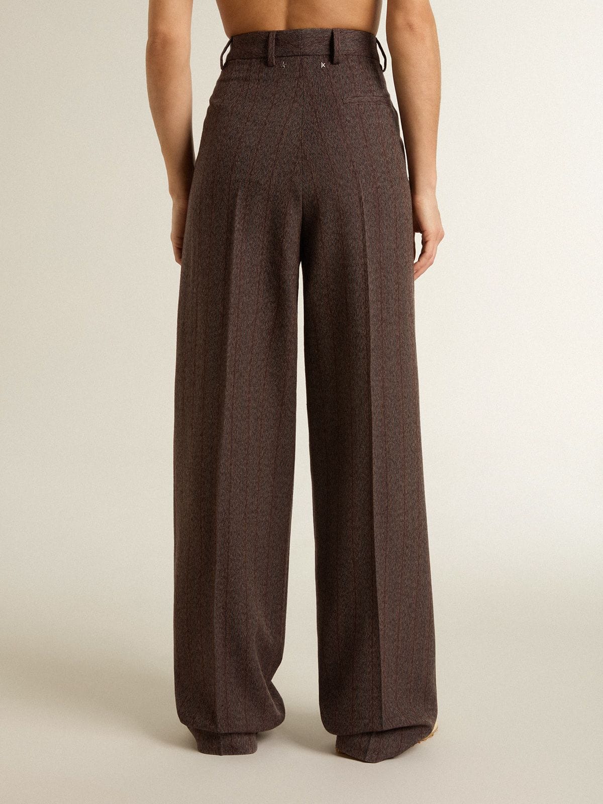 Golden Goose - Women's brown virgin wool pants in 