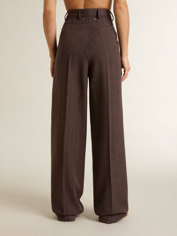 Golden Goose - Women's brown virgin wool pants in 