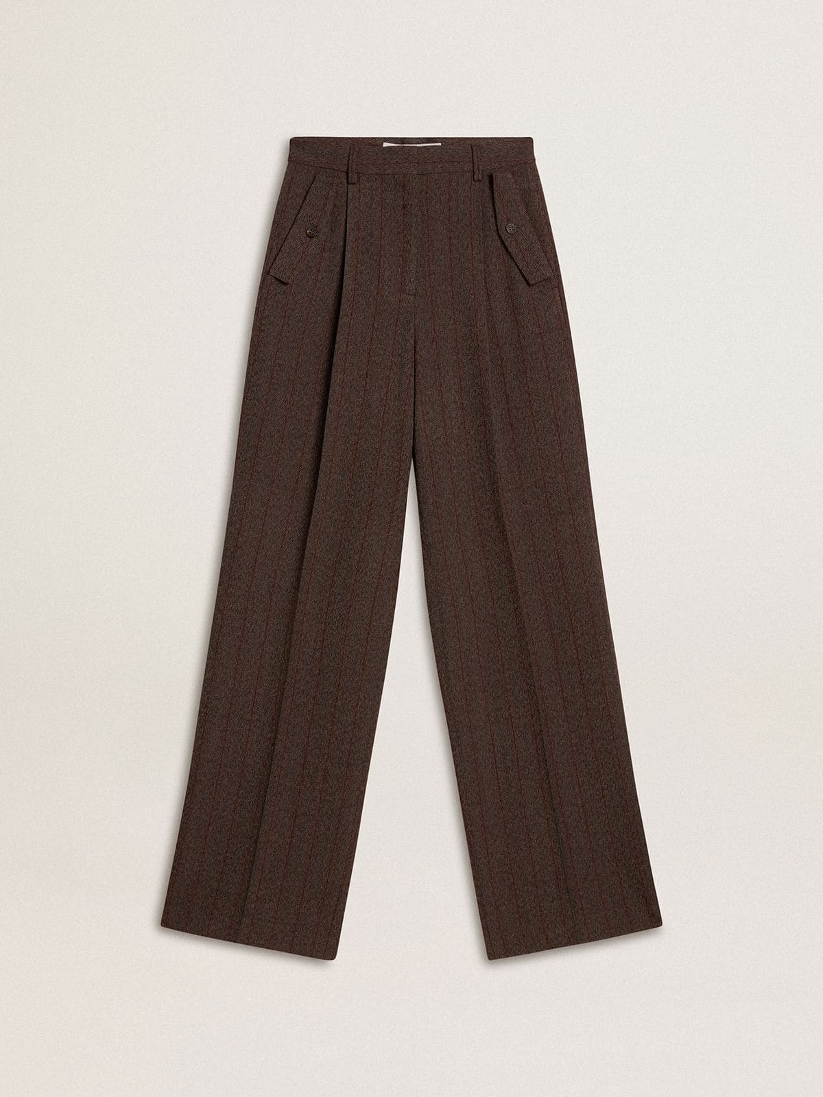 Golden Goose - Women's brown virgin wool pants in 