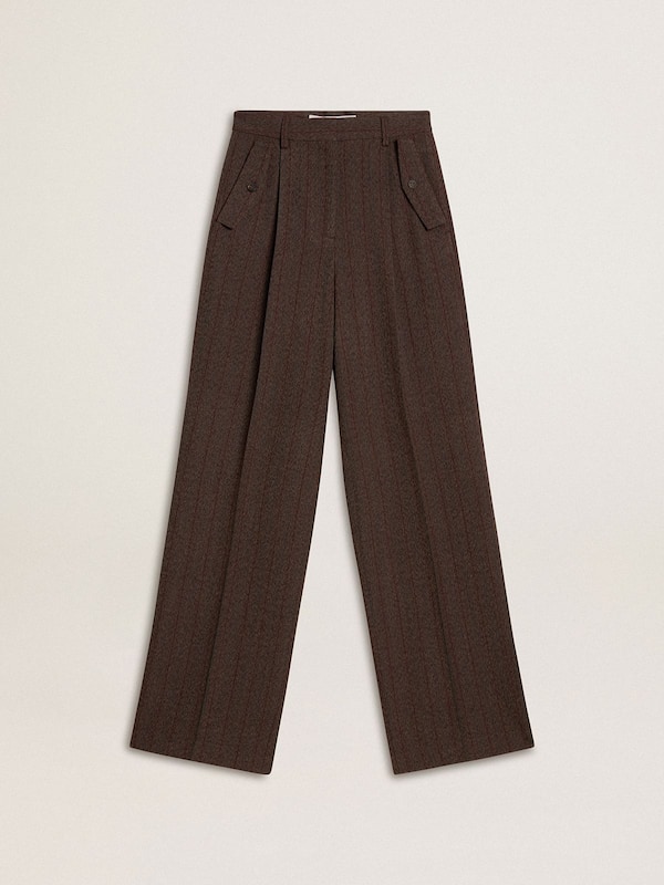 Golden Goose - Women's brown virgin wool pants in 