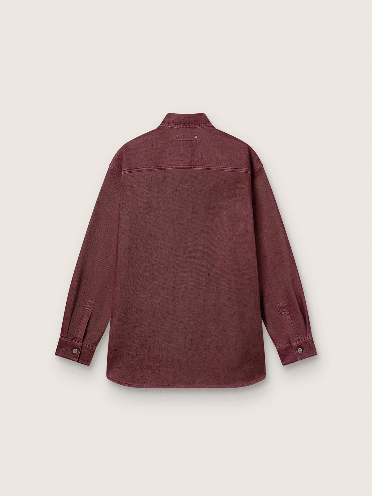 Golden Goose - Women's shirt in burgundy denim in 