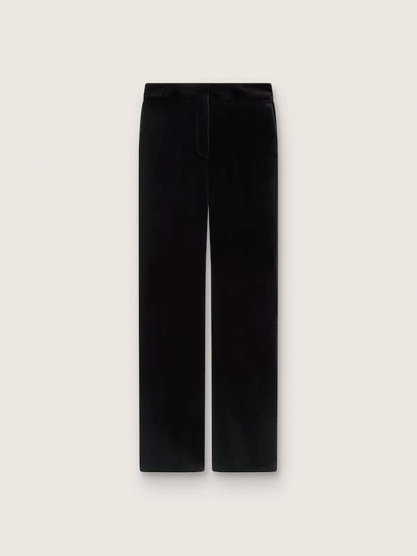Golden Goose - Women's slim-fit flared pants in black cotton velvet in 