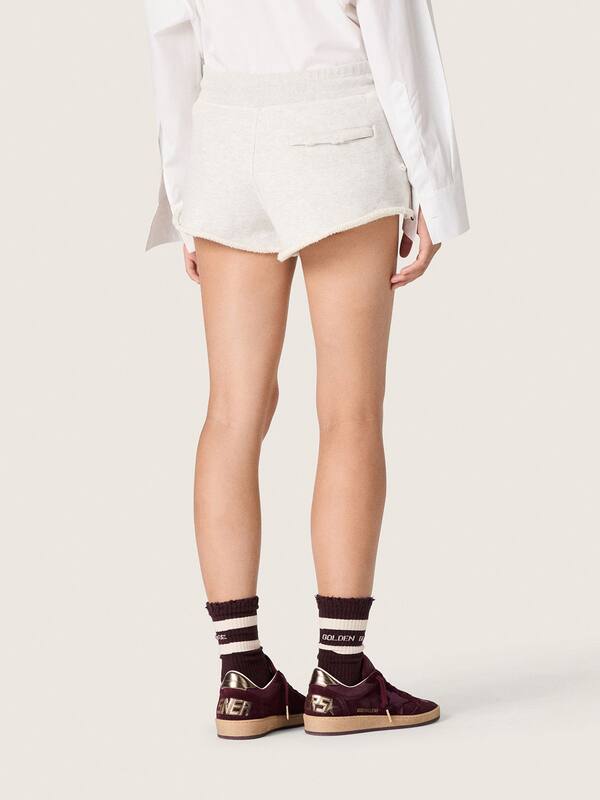 Golden Goose - Star women’s shorts in gray melange fleece in 