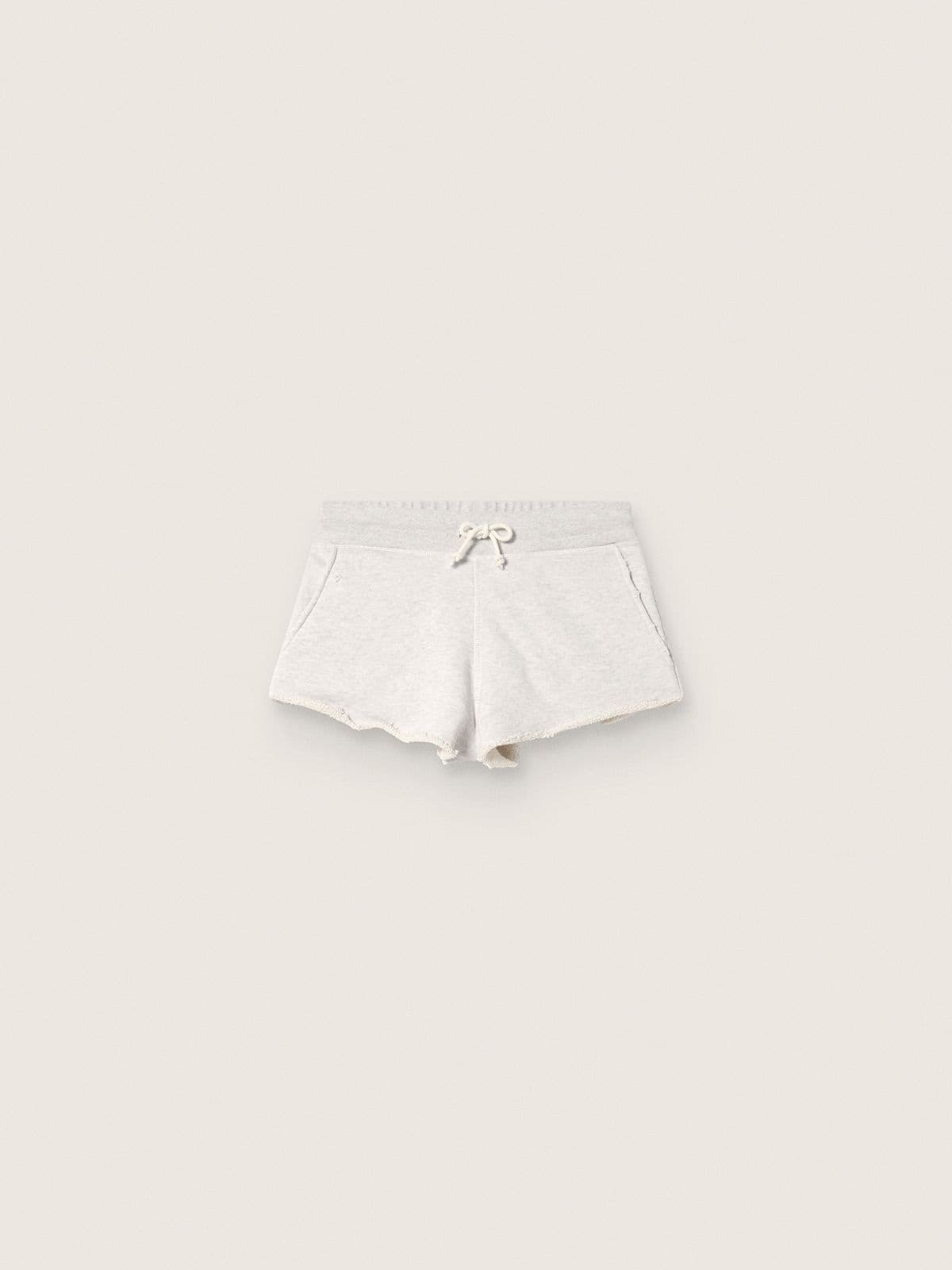 Golden Goose - Star women’s shorts in gray melange fleece in 