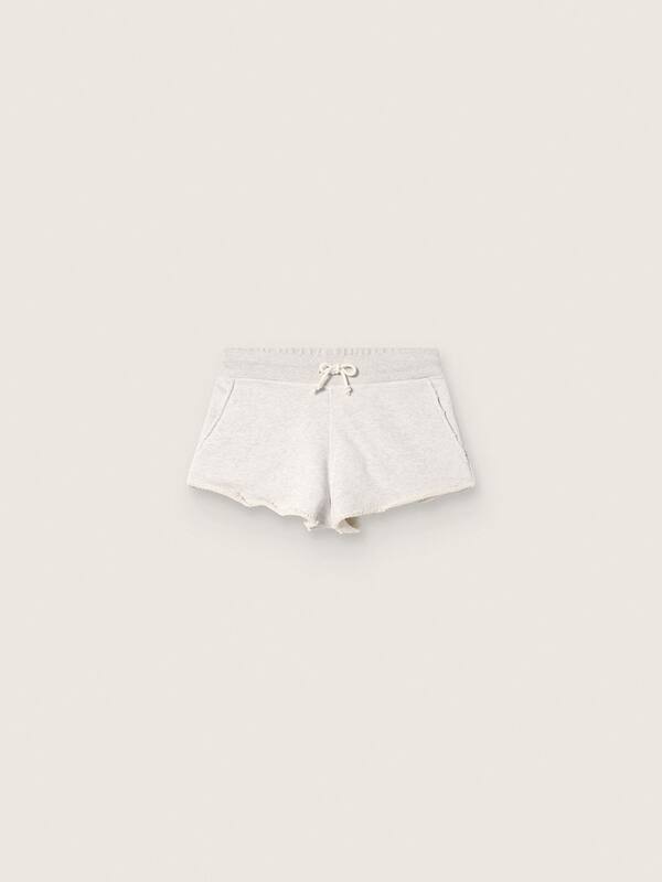 Golden Goose - Star women’s shorts in gray melange fleece in 